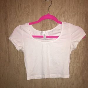 White Crop Top, Women’s S, Short Sleeve